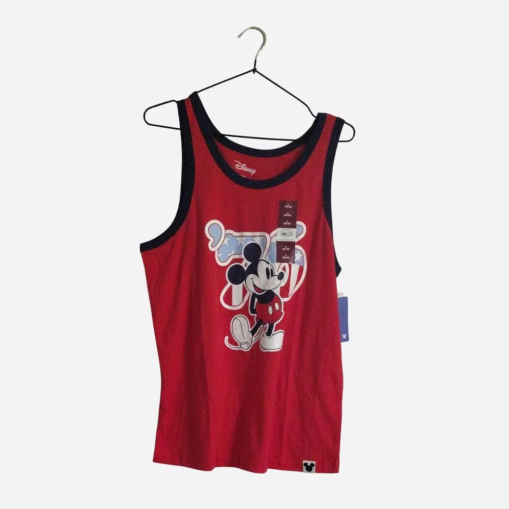 Disney Women's Red and Navy tank top